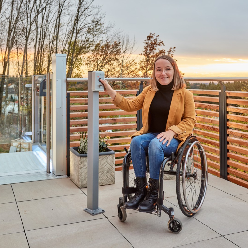 Senkrechtlift obere Haltestelle