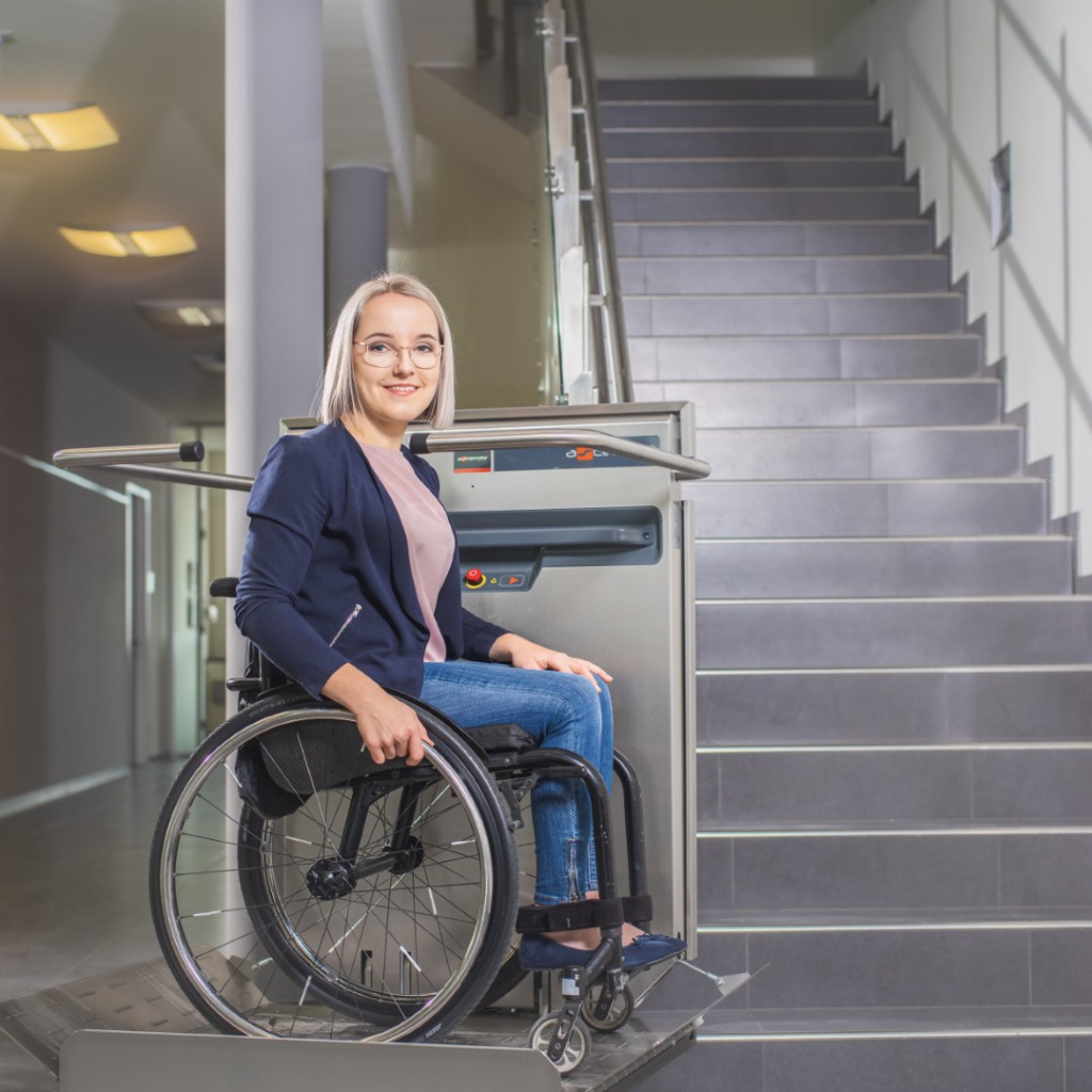 Plattform-Treppenlift für Treppe mit Kurven